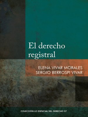 cover image of El derecho registral